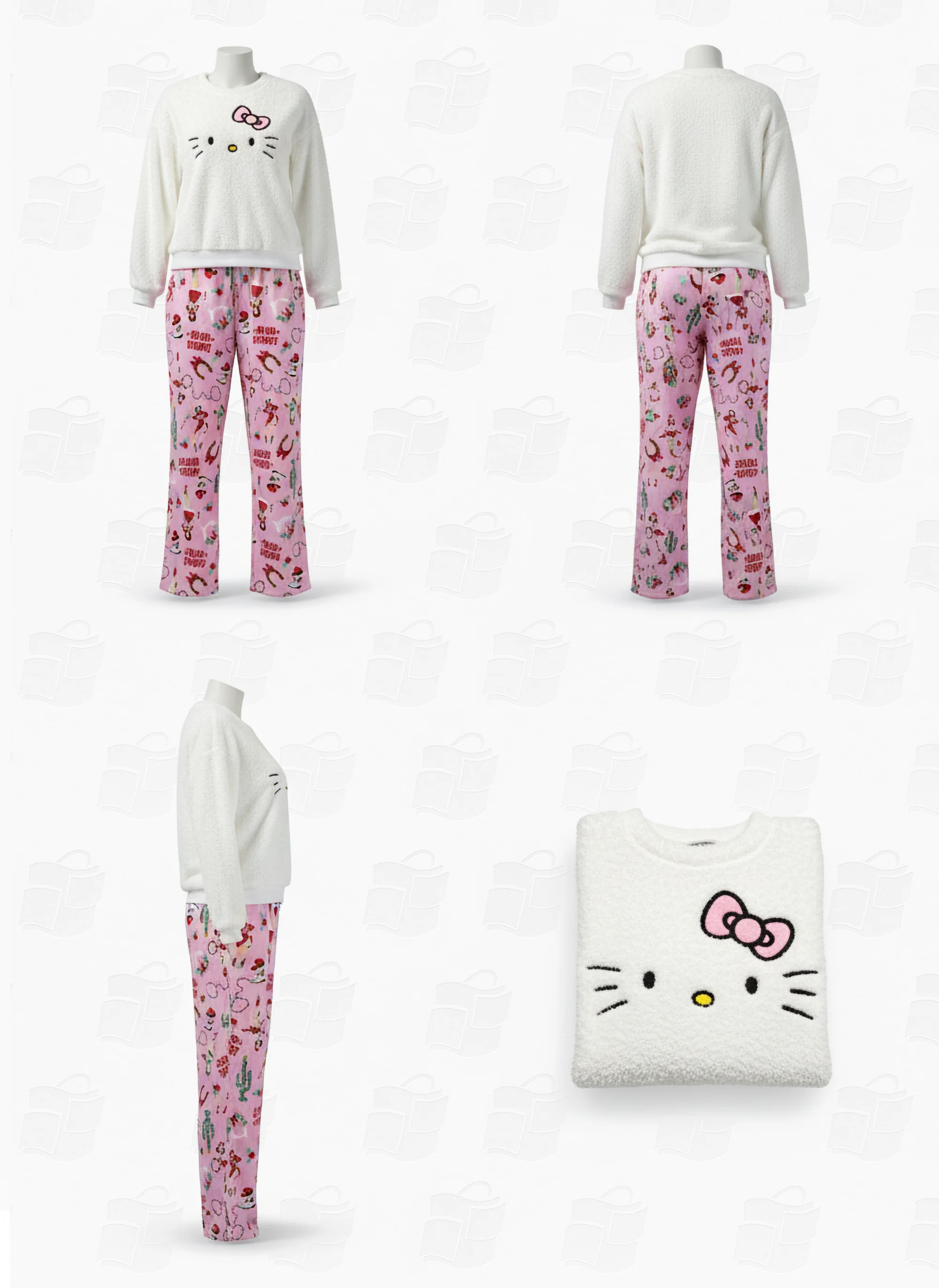 LADIES L/S PYAJAM SET (MOHER/MIX/66-2)